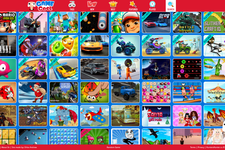 Игровой сайт на конструкторе GameMonetize (5396)