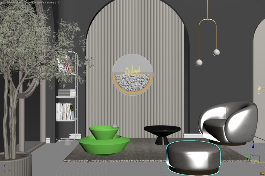 Autodesk 3ds Max: Интерьер комнаты (5475)
