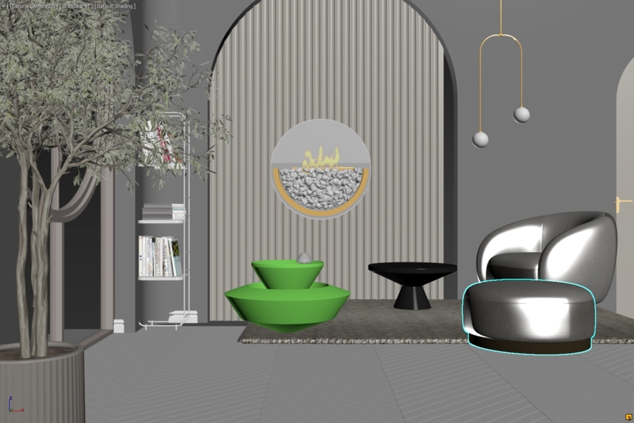 Autodesk 3ds Max: Интерьер комнаты (5476)