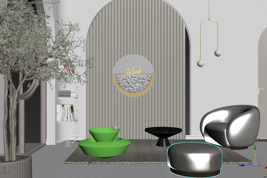 Autodesk 3ds Max: Интерьер комнаты (5477)