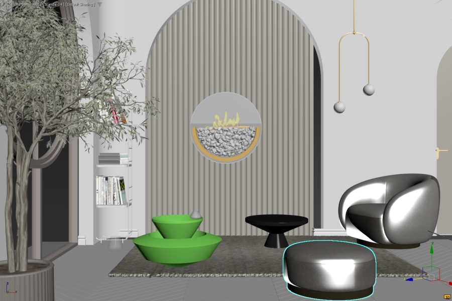 Autodesk 3ds Max: Интерьер комнаты (5478)