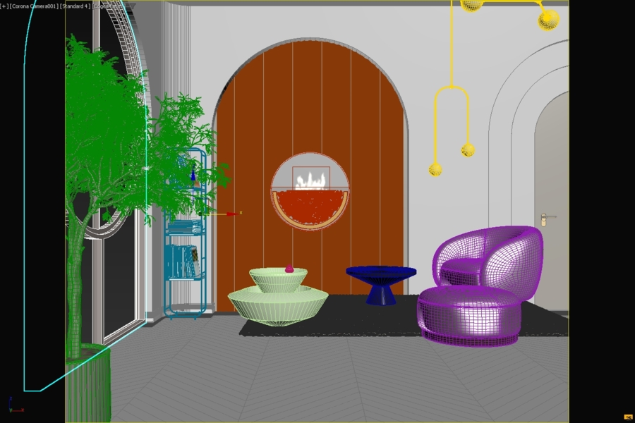 Autodesk 3ds Max: Интерьер комнаты (5474)