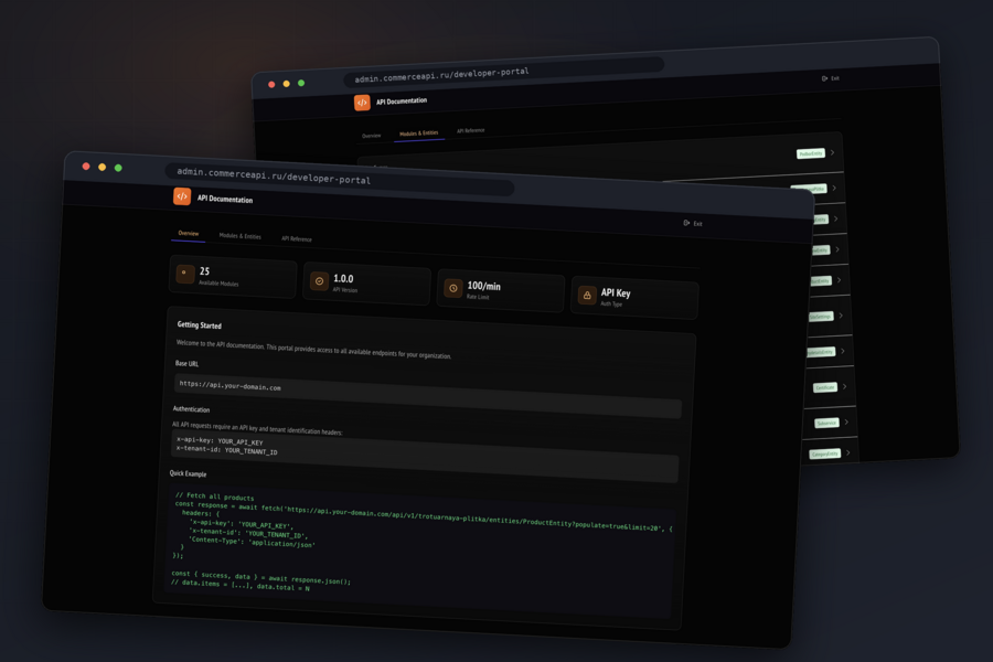 CommerceAPI - SaaS-платформа для интернет-магазинов с динамическим ORM и no-code конструктором каталогов | Next.js, Nest.js, PostgreSQL, Redis (5849)