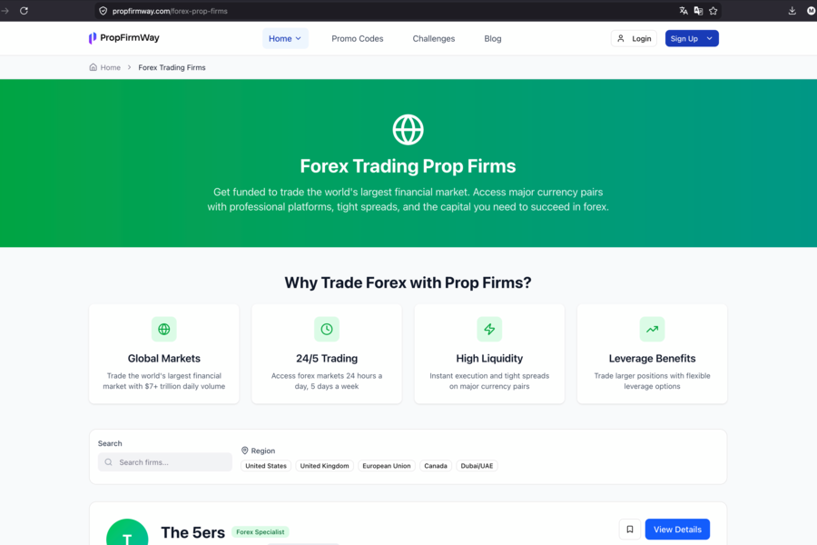 PropFirmWay - платформа для сравнения проп-трейдинговых фирм: каталог челленджей, рейтинги и отзывы трейдеров, AI-скрейпер, SEO-ядро | Next.js, Nest.js, Node.js (5798)