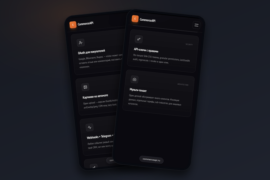 CommerceAPI - SaaS-платформа для интернет-магазинов с динамическим ORM и no-code конструктором каталогов | Next.js, Nest.js, PostgreSQL, Redis (5864)